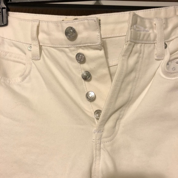 NWT White Raw Hem Flare Jeans (Free People) - Picture 4 of 8